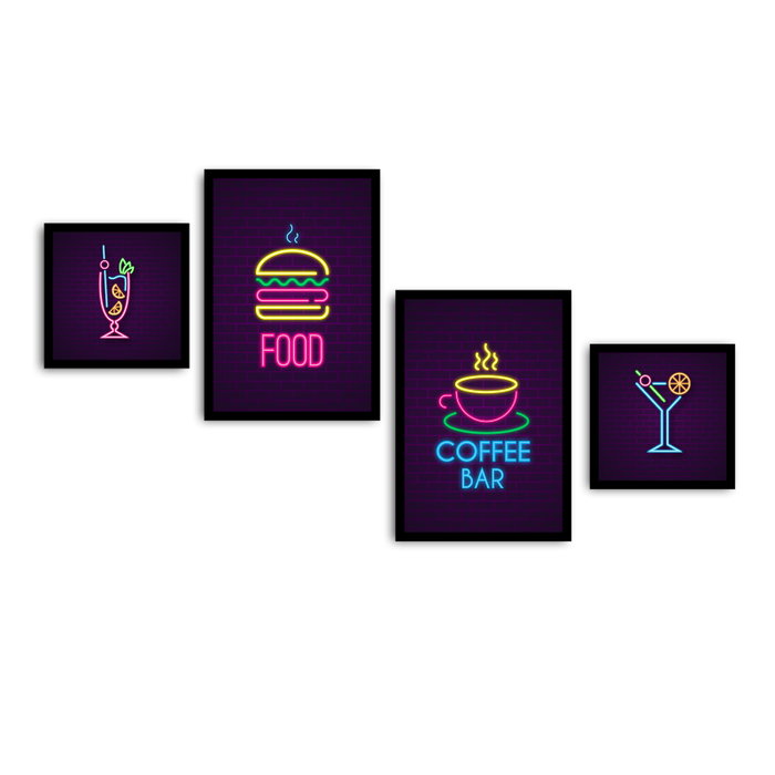Wallity Cuadro Decorativo 4 Piezas Multicolor
